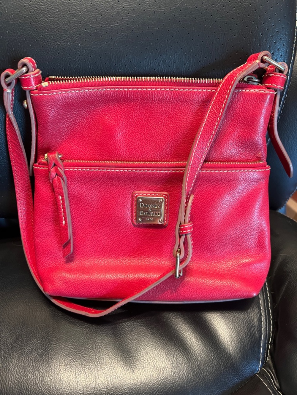 Dooney & Bourke Bright Red Leather Crossbody Purse